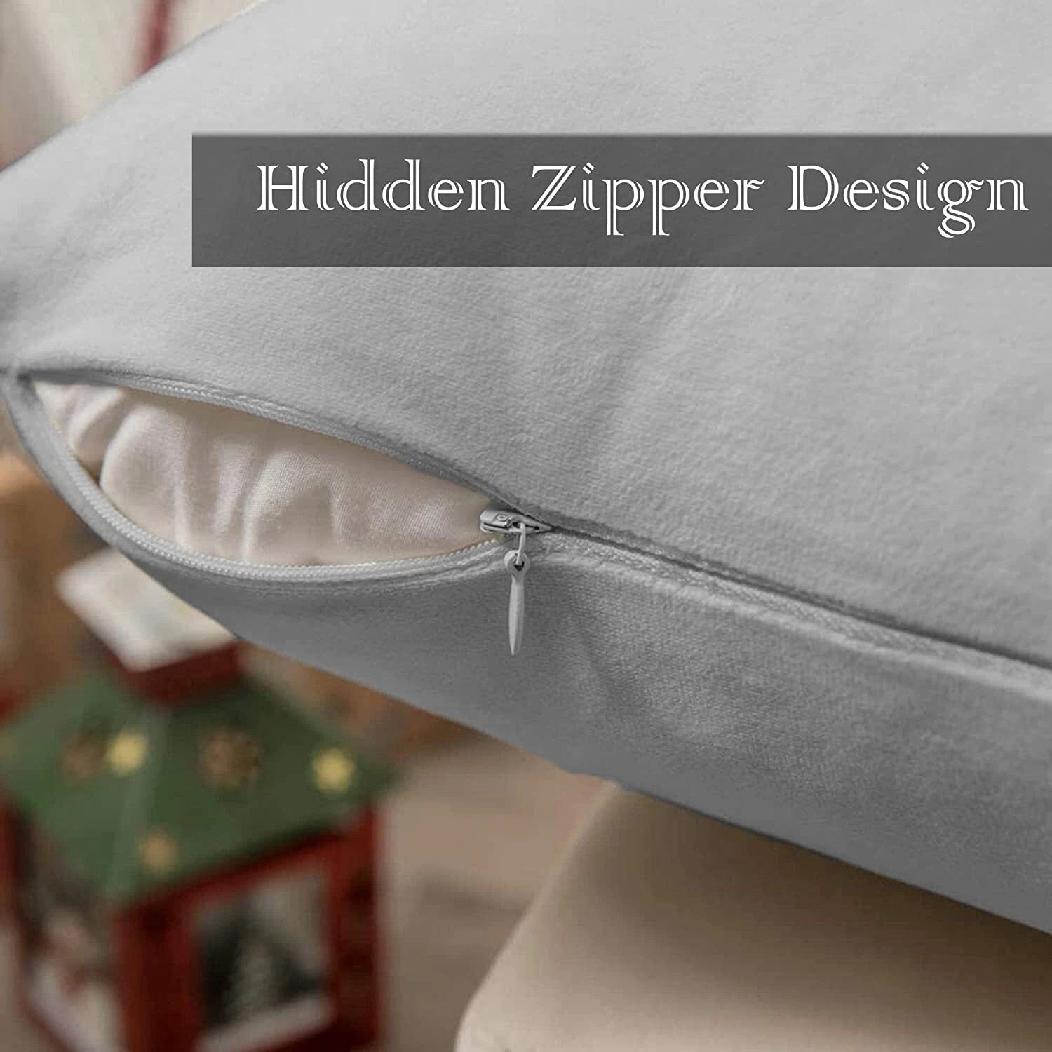 Crushed Cushion Covers or Velvet Cushions 18 x 18 Set of 2 Pair Bed Sofa Pillow