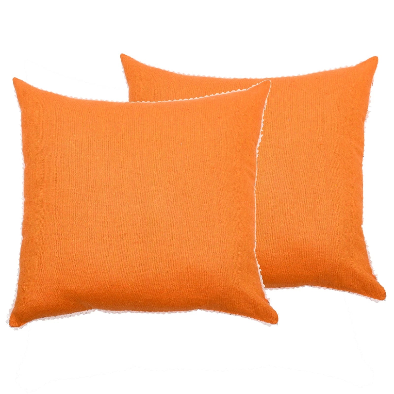 Pillow Covers Cotton Throw Cushion Case Cover Sofa Home Decor Solid with Lace-S2