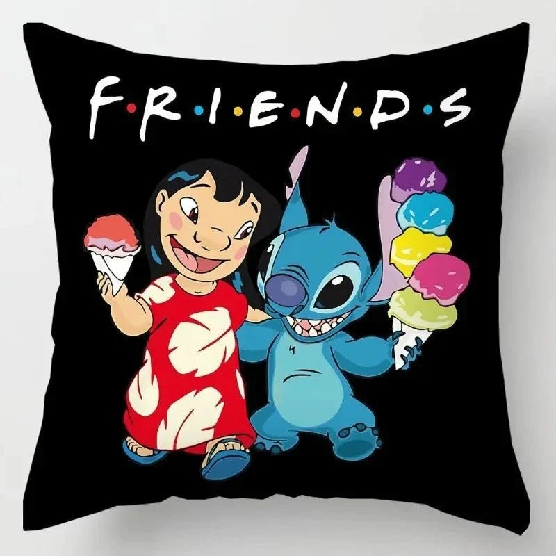 Disney Stitch Pillowcase โ Anime Kawaii Double-Sided Print Pillow Cover for Kids