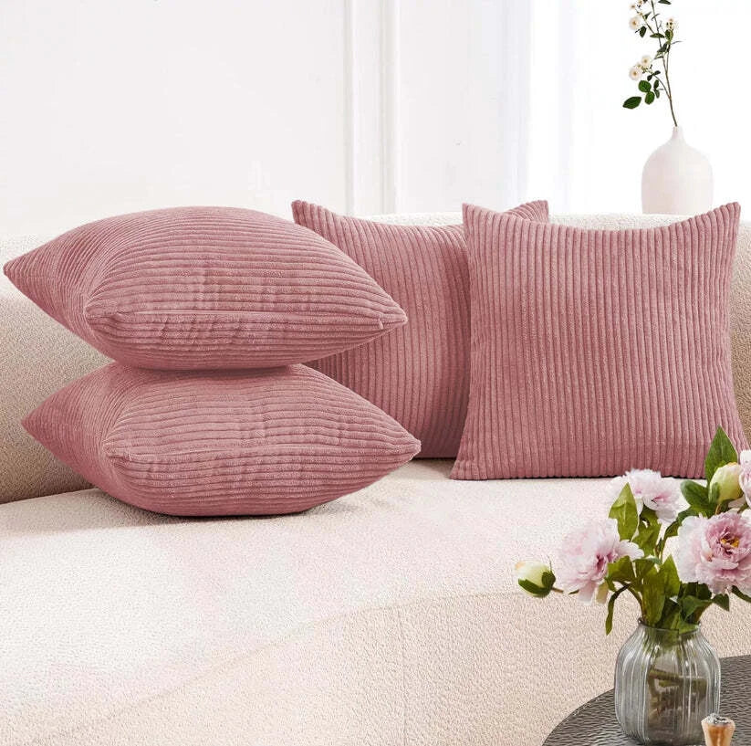 Pack of 1,2,4,6 Velvet Filled Cushion Covers 18x18 Sofa Decor Throw Pillow Cases