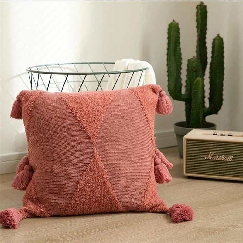 Knitted Cushion Cover Pillowcase Sofa Bed Throw Waist Pillows Case Home Decor