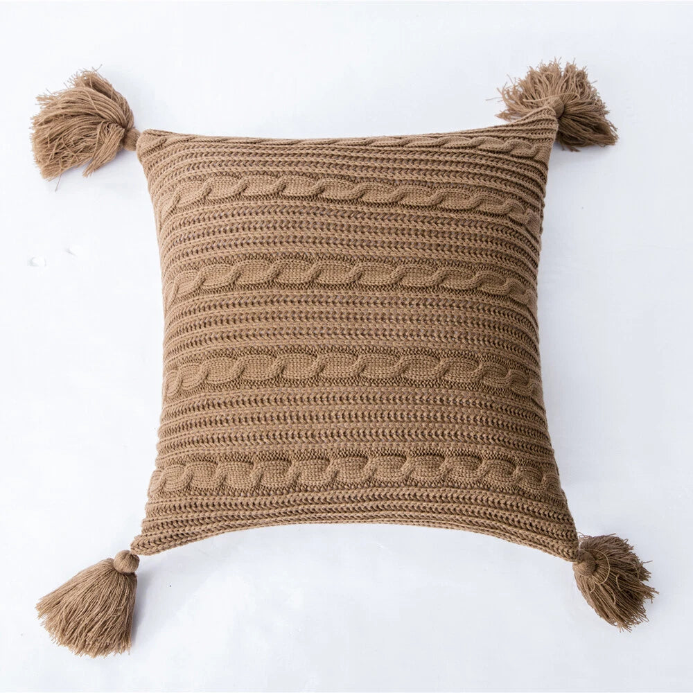 Knitting Cushion Pillowcase Sofa Throw Waist Pillow Case Bed Cover Home Decor