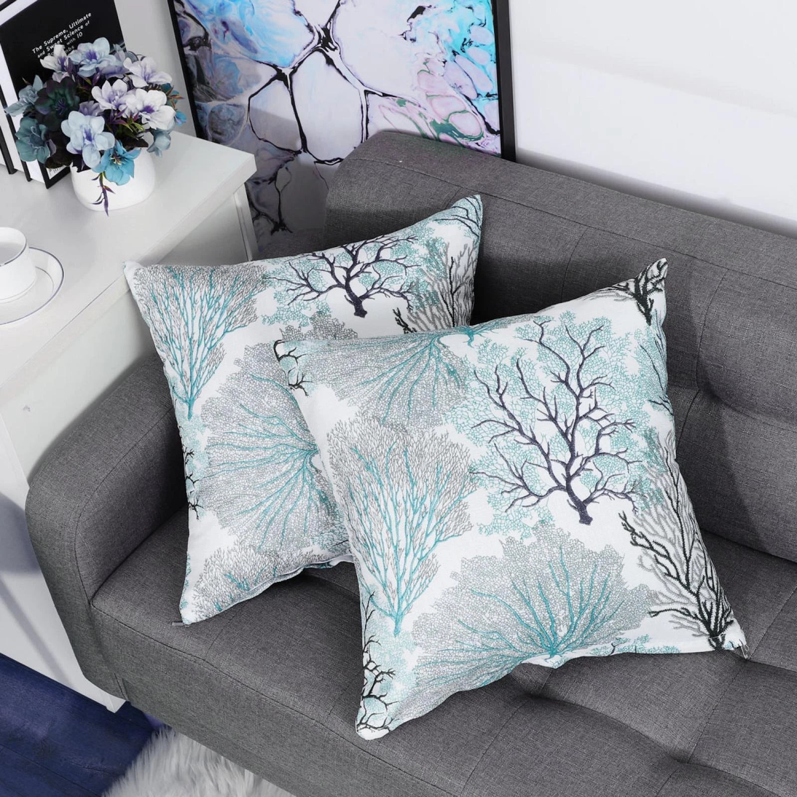 Stylish Simplicity Polyester Cushion Cover Throw Pillow Case for Sofa