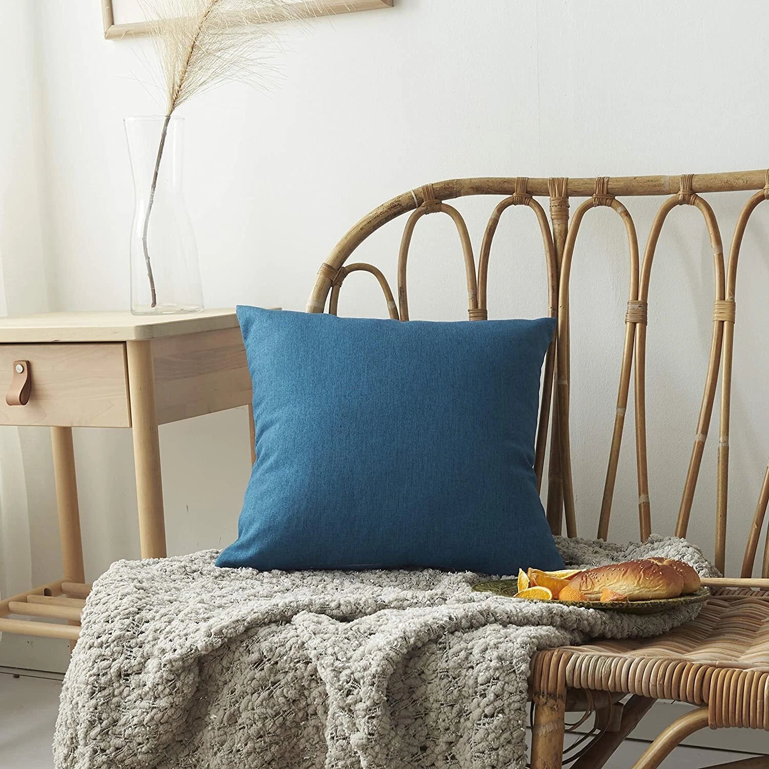 Outdoor Waterproof Cushion Cover Square Pillow Cases for Patio Tent Couch Sofa