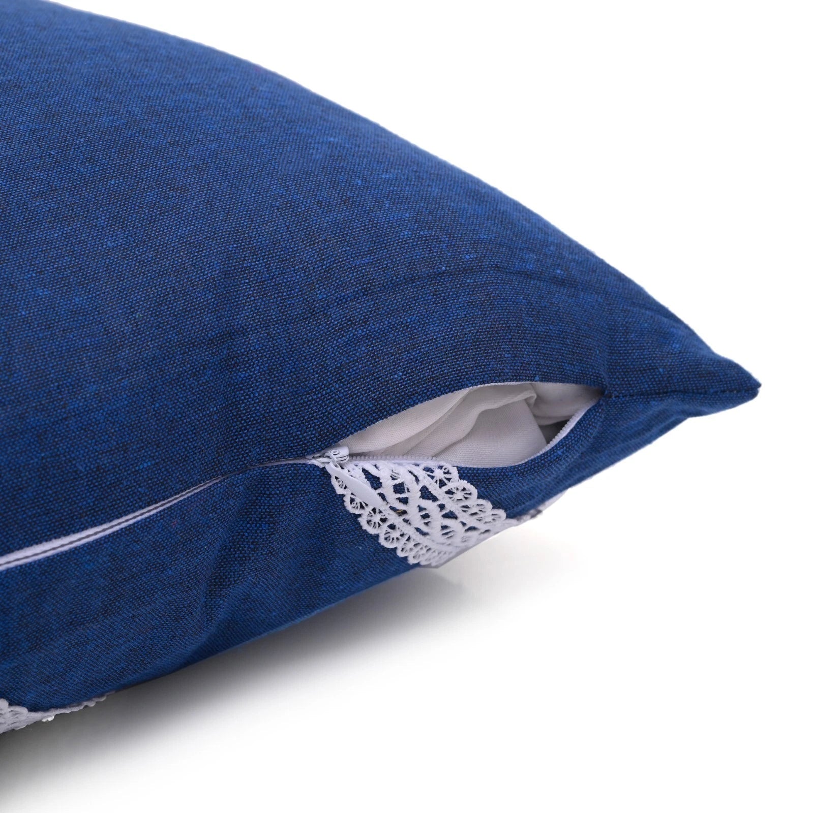 Decorative Cushion Cover Cotton Throw Pillow Case Home Sofa Decor Diagonal Lace