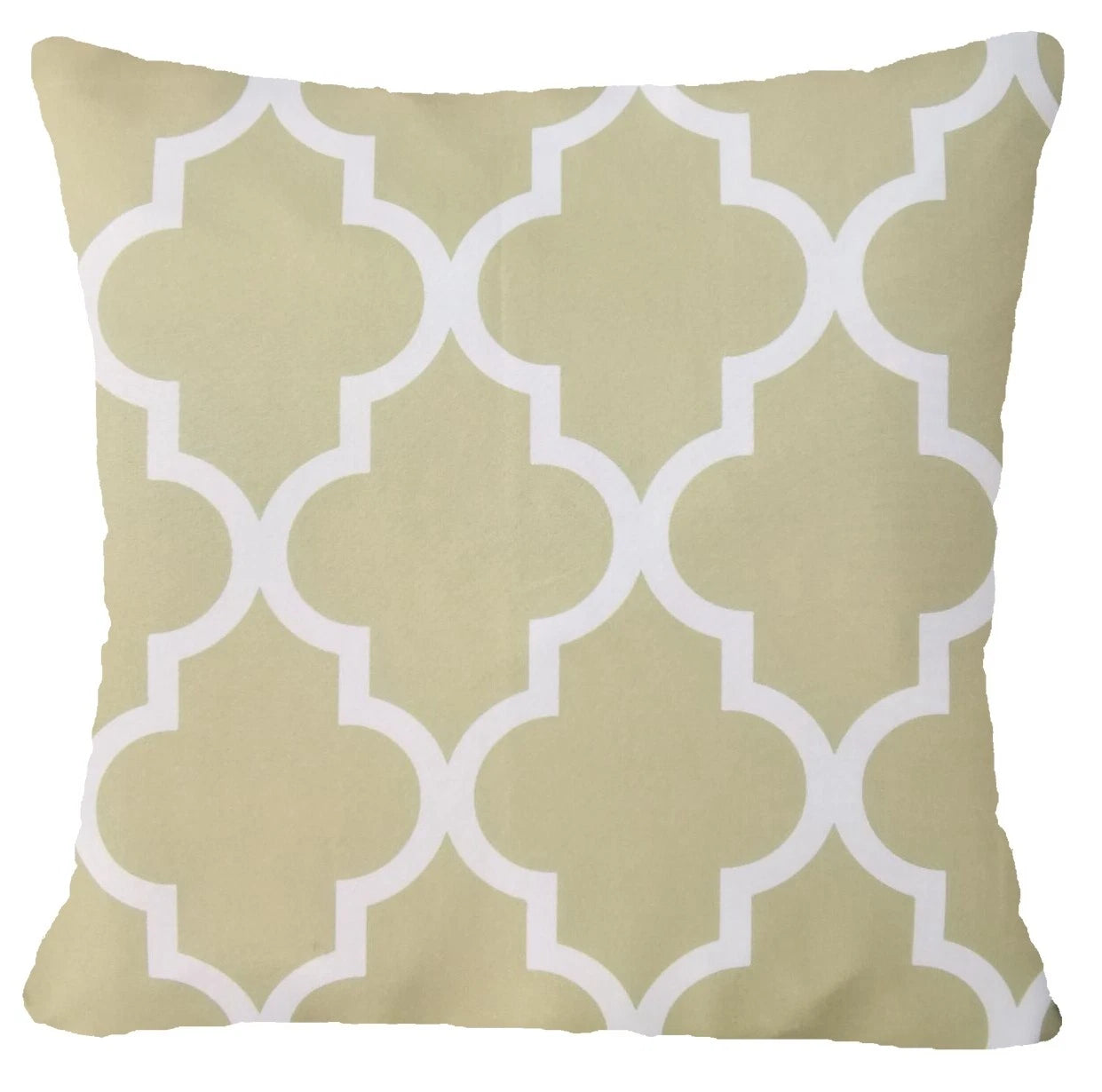 Beige Cushion COVER Khaki White Gray Bed Sofa Soft Plaid Pillow Case 18x18" USA