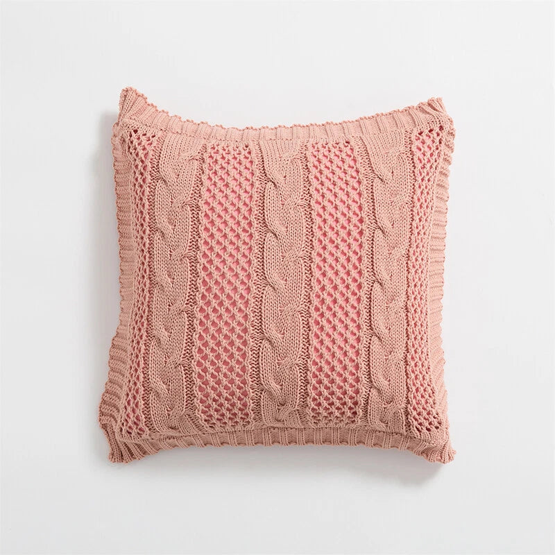Square Knitted Pillowcase Sofa Bed Throw Waist Cushion Cover Office Pillow Case