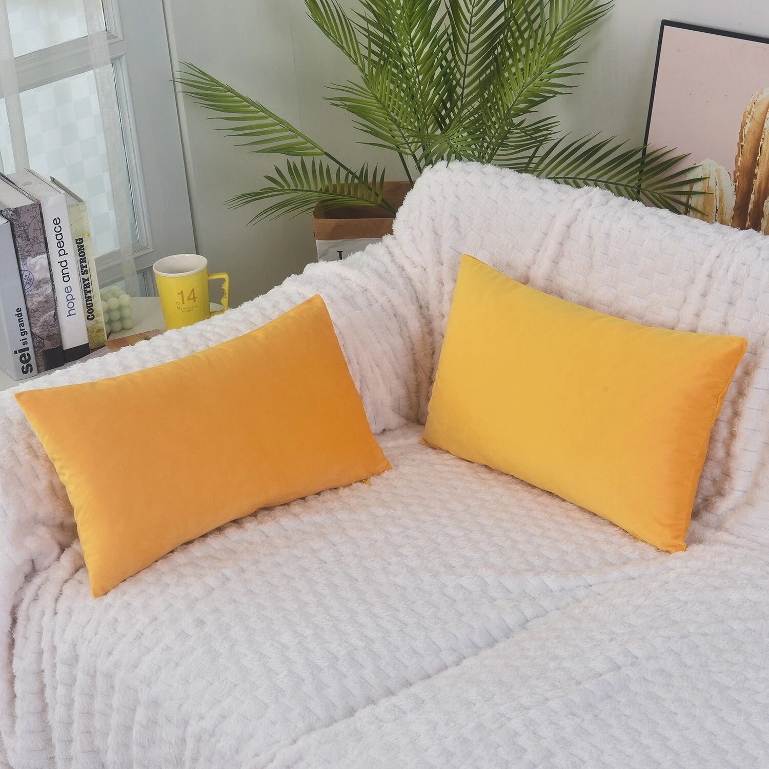 Plain Velvet Cushions Covers 30x51 cm Luxury Soft Velvet Sofa Bed Pillow Cases