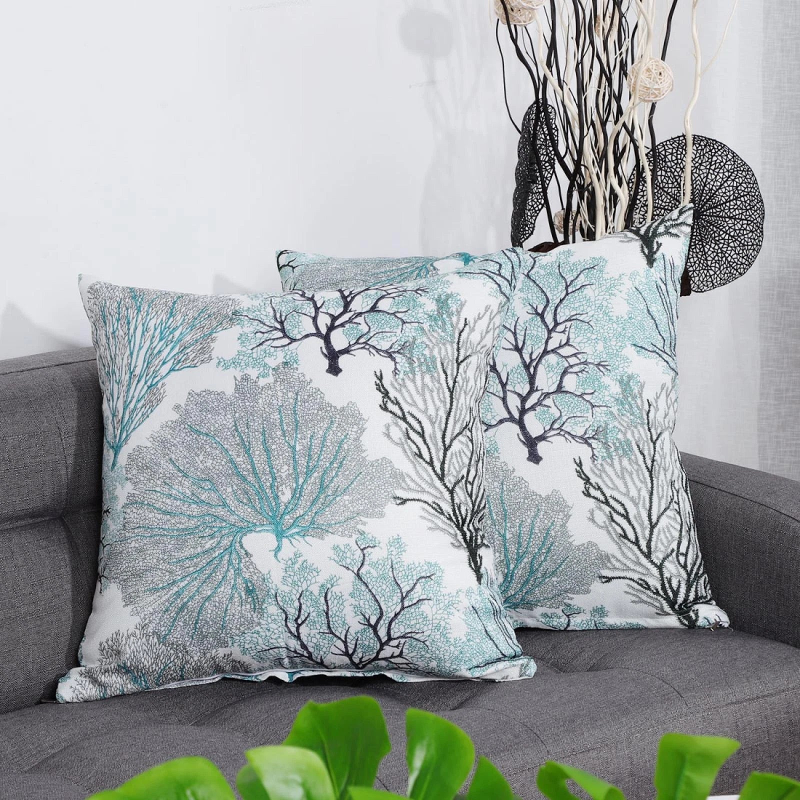 Stylish Simplicity Polyester Cushion Cover Throw Pillow Case for Sofa