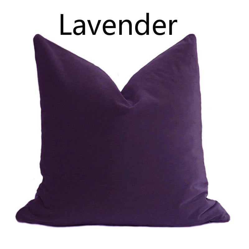Velvet Pillow Case Waist Throw Cushion Cover Home Office Sofa Chair Bed Decor