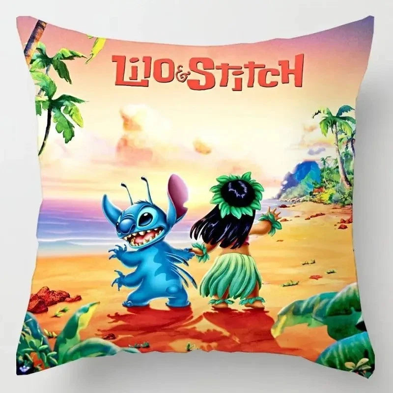 Disney Stitch Pillowcase โ Anime Kawaii Double-Sided Print Pillow Cover for Kids