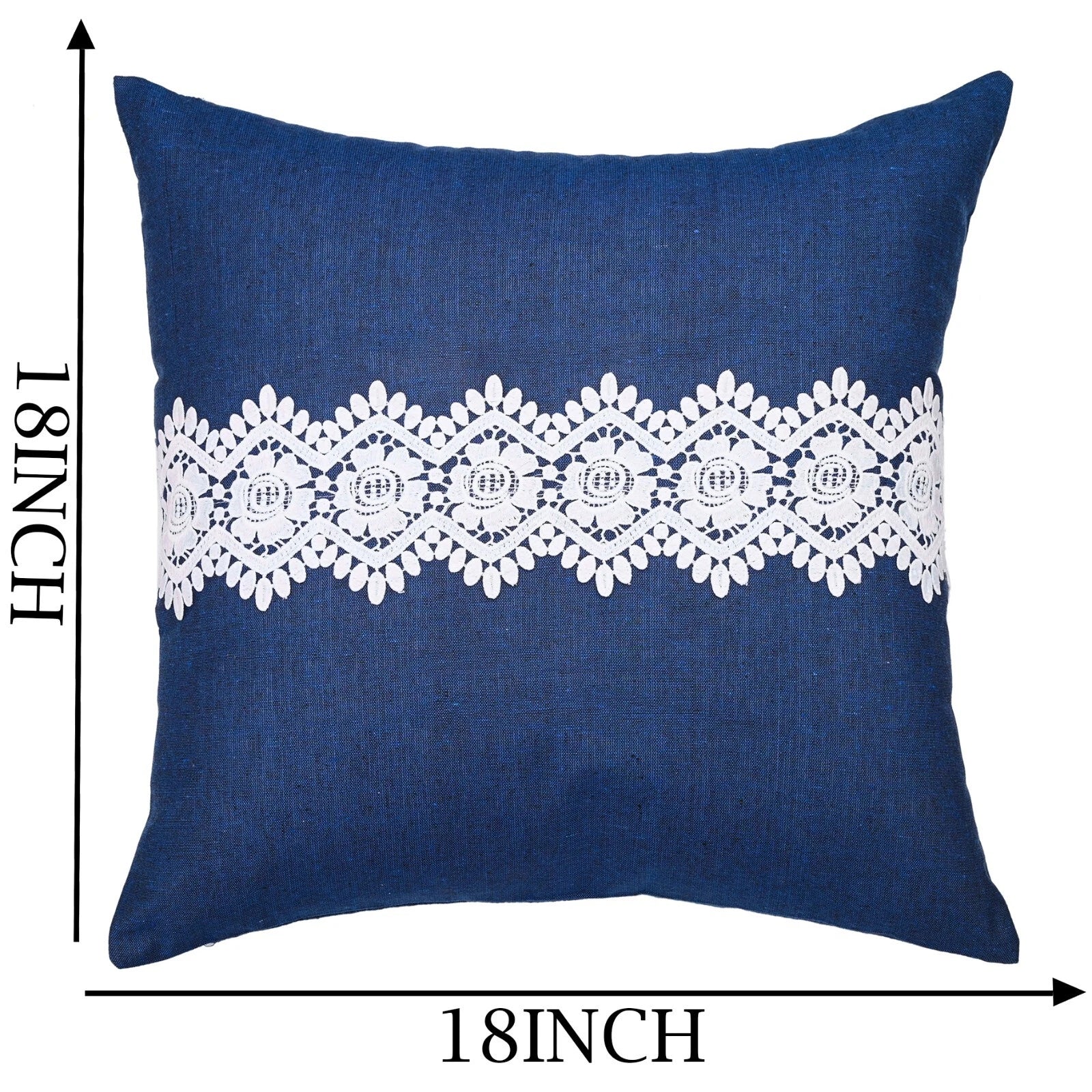 Home Decor Cushion Cover Sofa Decorative Throw Pillowcase Covers Solid with Lace