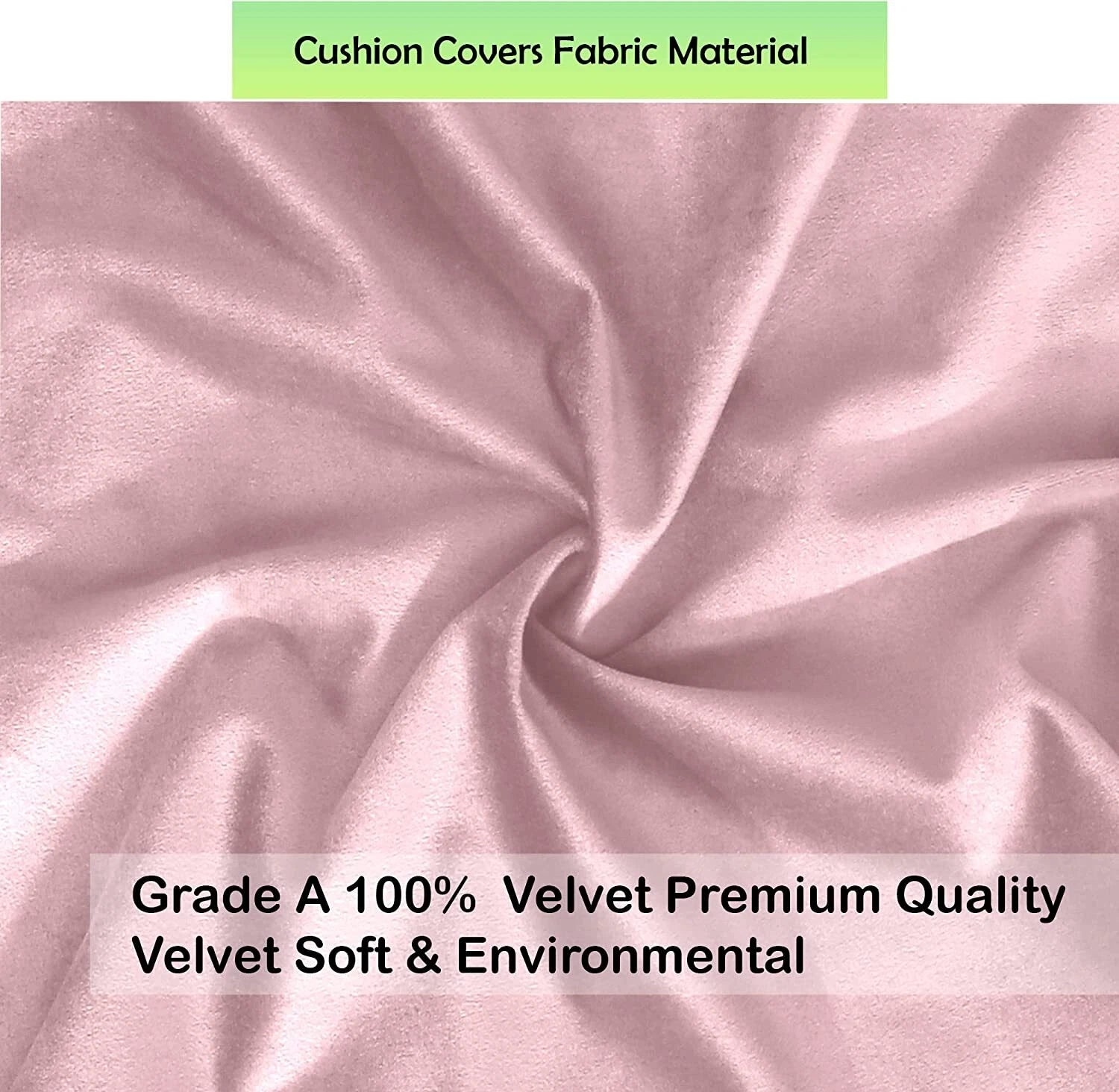 Crushed Cushion Covers or Velvet Cushions 18 x 18 Set of 2 Pair Bed Sofa Pillow