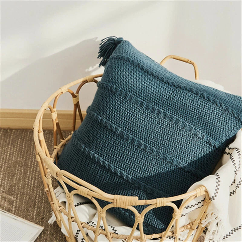 Soft Knitted Cushion Pillow Case Pillows Covers Sofa Bed Office Throw Home Decor