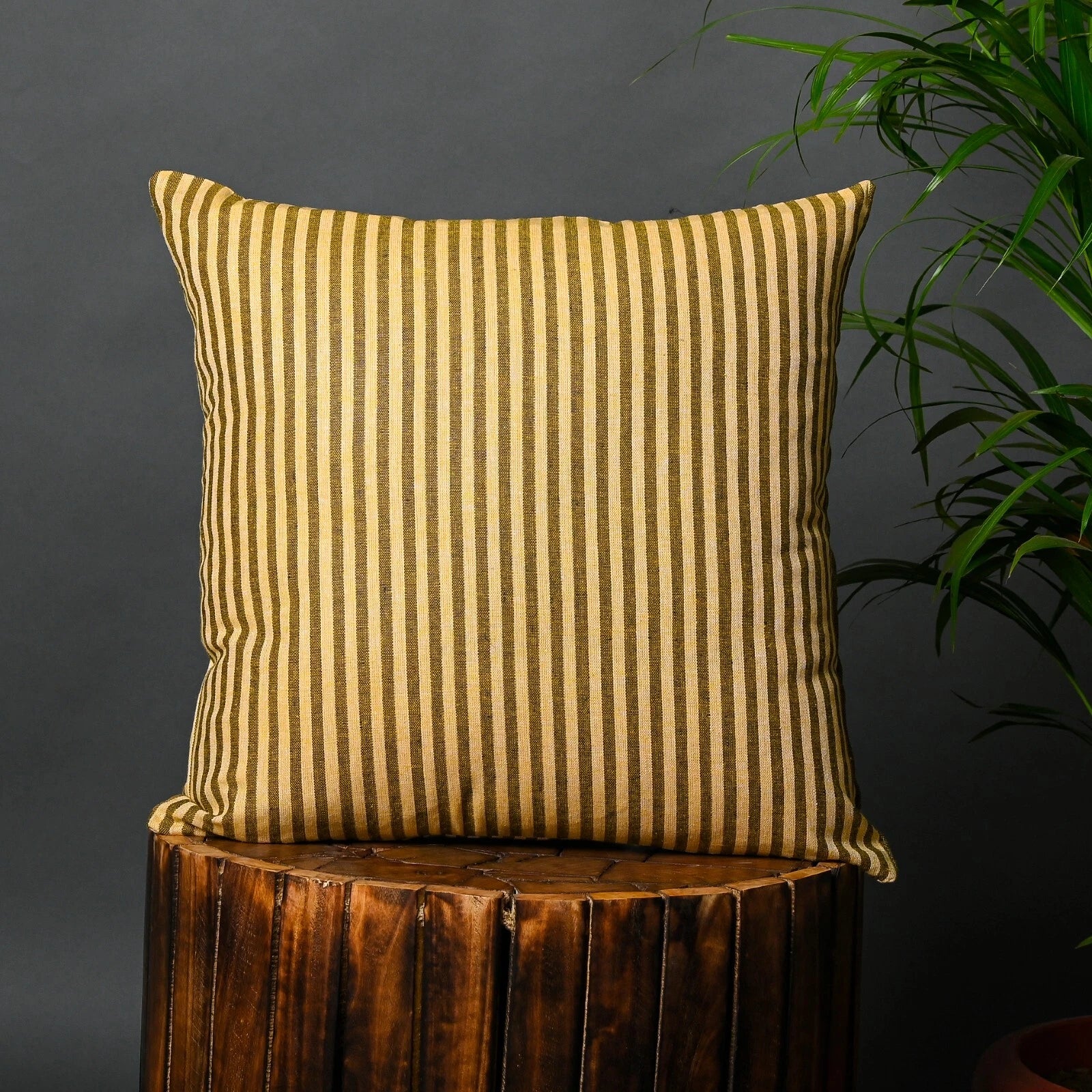 Pillow Cover Throw Cushion Case Covers Cotton Striped Home Sofa Decor Square-S2