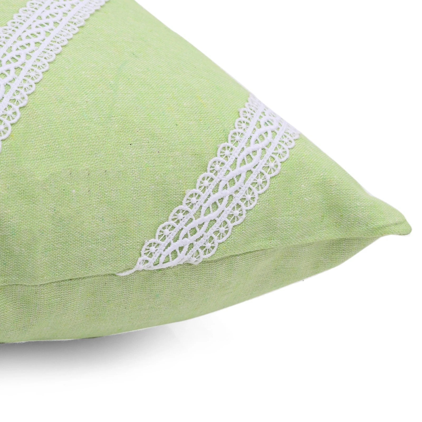 Decorative Cushion Cover Cotton Throw Pillow Case Home Sofa Decor Diagonal Lace