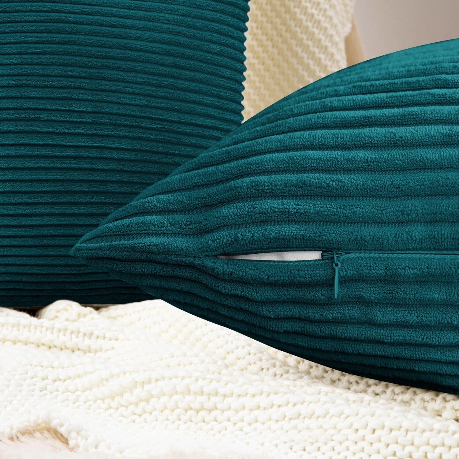 Pack of 1,2,4,6 Velvet Filled Cushion Covers 18x18 Sofa Decor Throw Pillow Cases