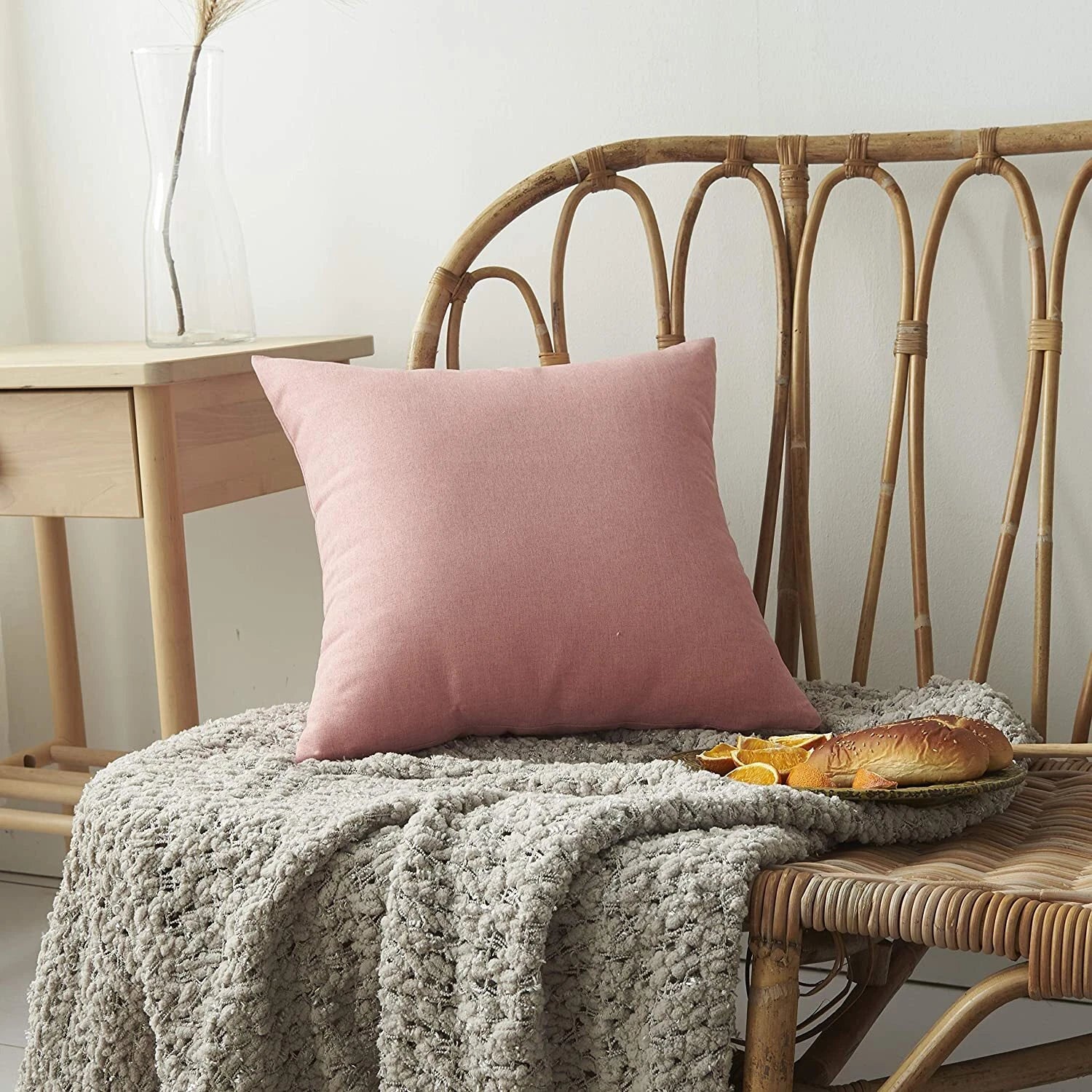 Outdoor Waterproof Cushion Cover Square Pillow Cases for Patio Tent Couch Sofa