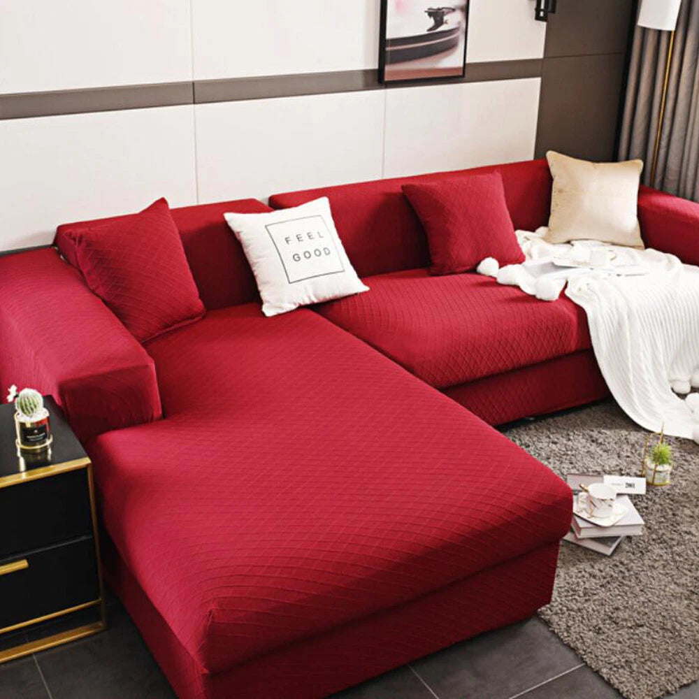 Elastic Sofa Bed Pillowcase Square Chair Cushion Waist Back Cover Home Decor 1pc