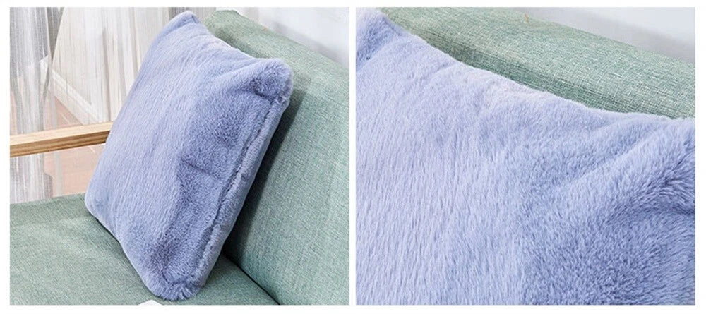 Fluffy Faux Fur Shaggy Soft Sofa Bed Home Car Decor Pillow Case Cushion Cover