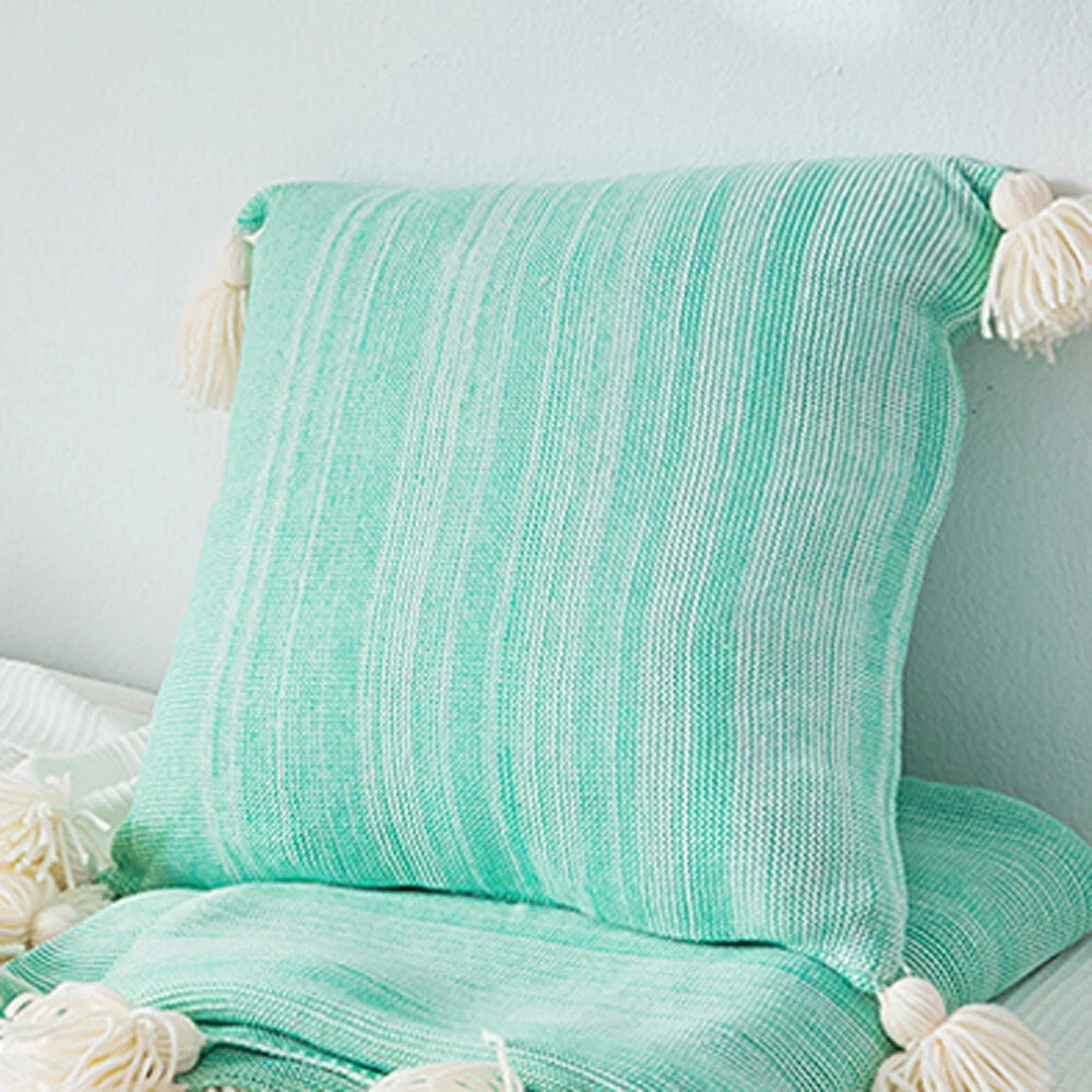 Tassel Cushion Cover Knitted Pillow Covers Pillowcase Sofa Throw Bed Home Decor