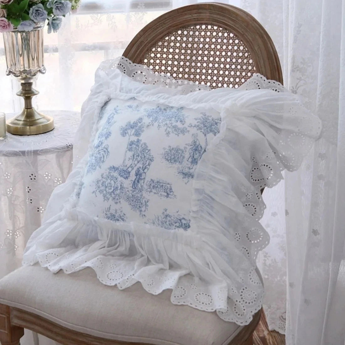 Lace Decorative Pillowcase Bed Pillow Case Princess Cushion Cover Sofa Cushions