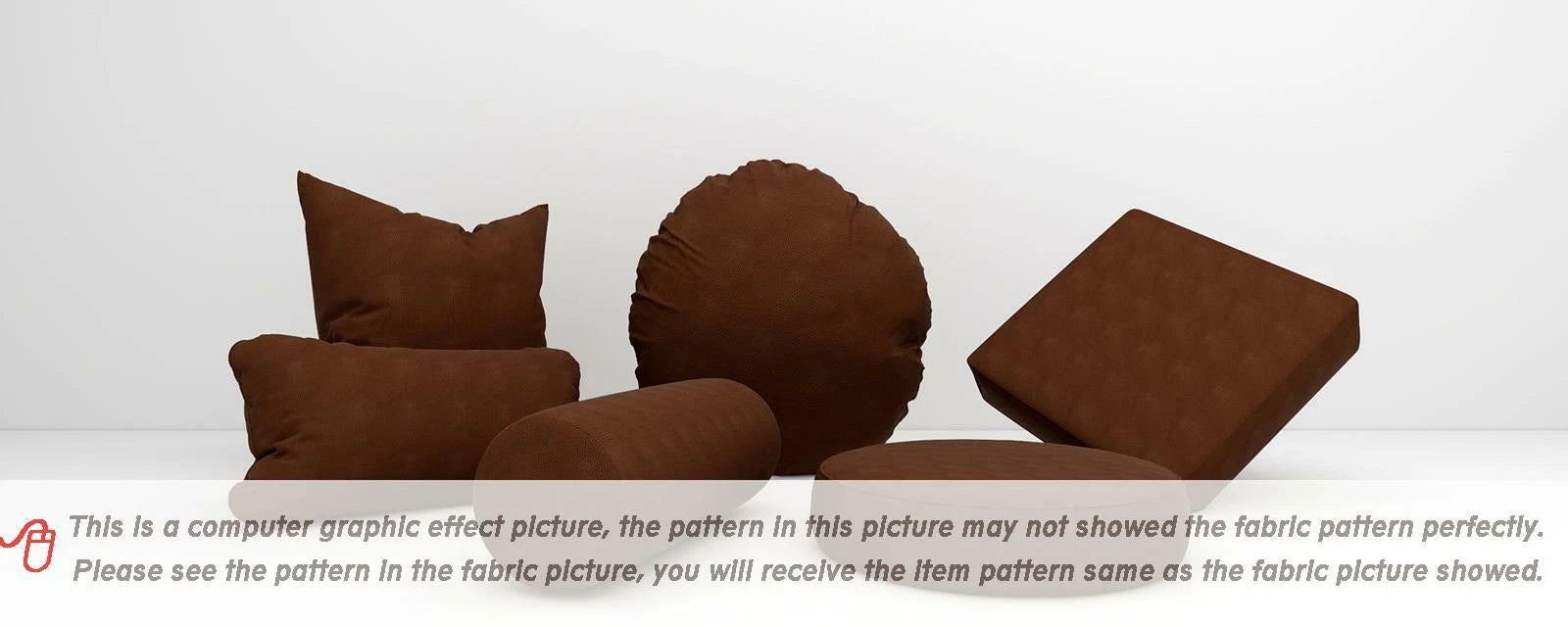 Pb010 Cushion Cover*Middle Brown*Faux Leather synthetic Litchi Skin Sofa Seat