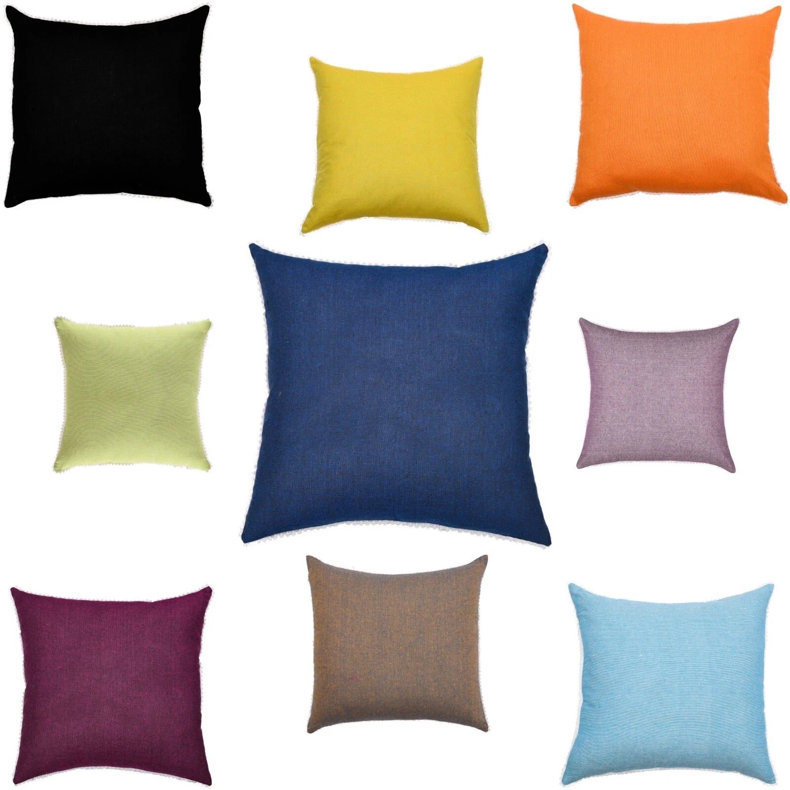 Cotton Cushion Cover Home Sofa Decor Throw Pillow Case Covers Solid with Lace