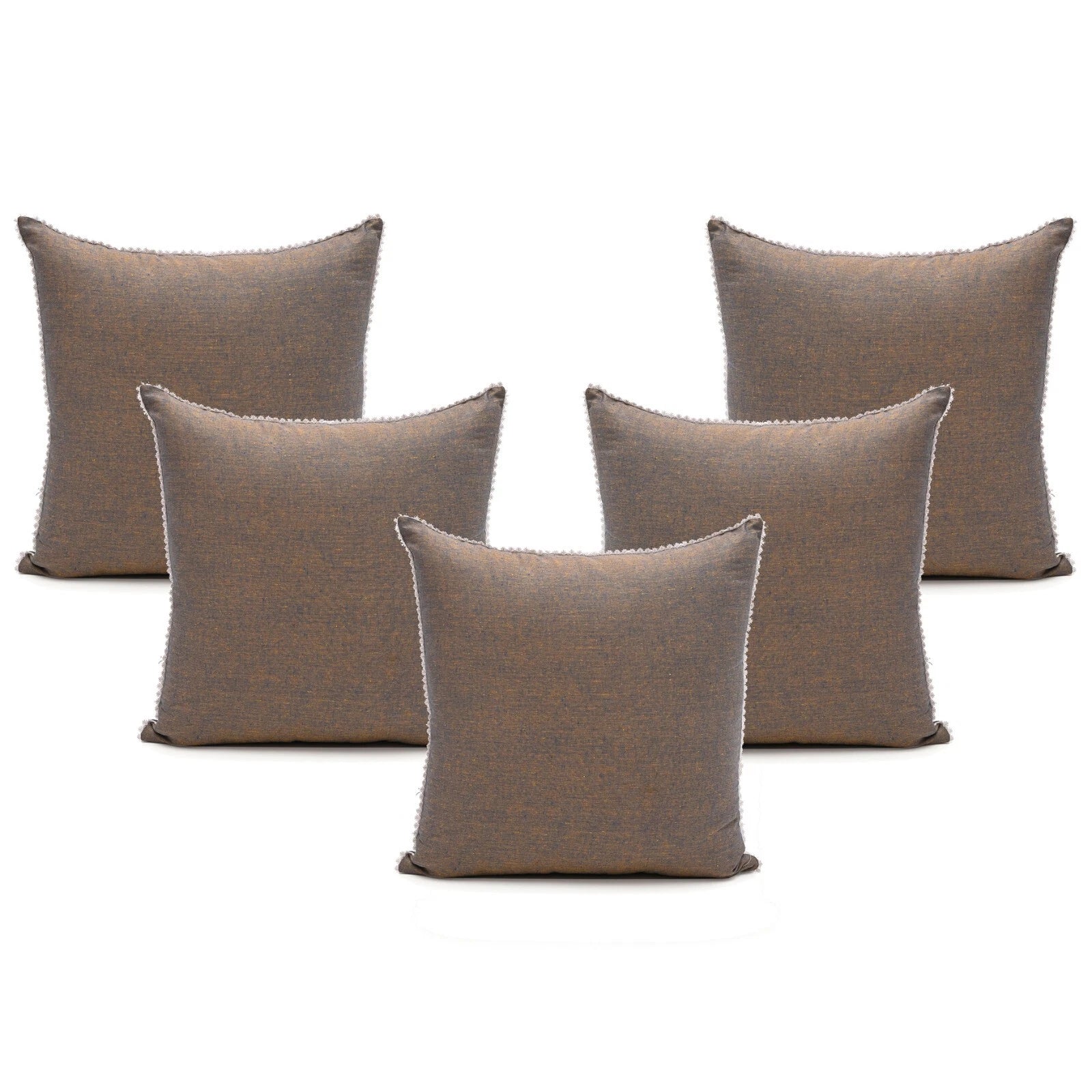 Cushion Covers Case Cotton Throw Pillow Cover Sofa Home Decor Solid with Lace-S5