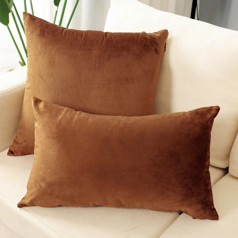 Dutch Velvet Pillow Case Solid Color Bed Pillowcase Bed Head Sofa Cushion Cover