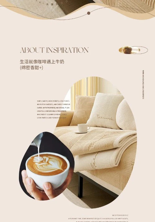 2025 New Winter Milk Plush Sofa Cover for Living Room Plush Sofa Cushion Mat