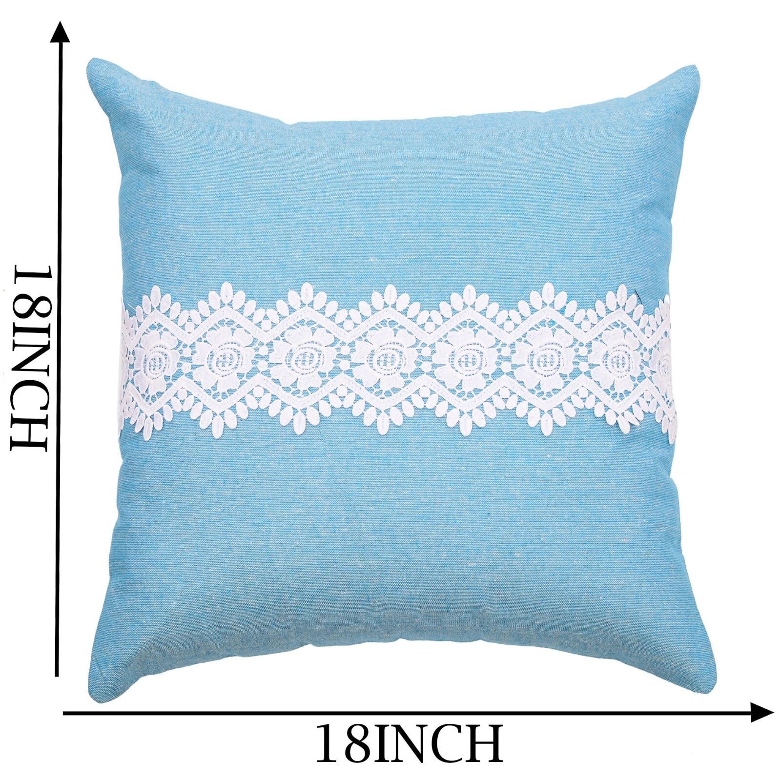 Home Decor Cushion Cover Sofa Decorative Throw Pillowcase Covers Solid with Lace