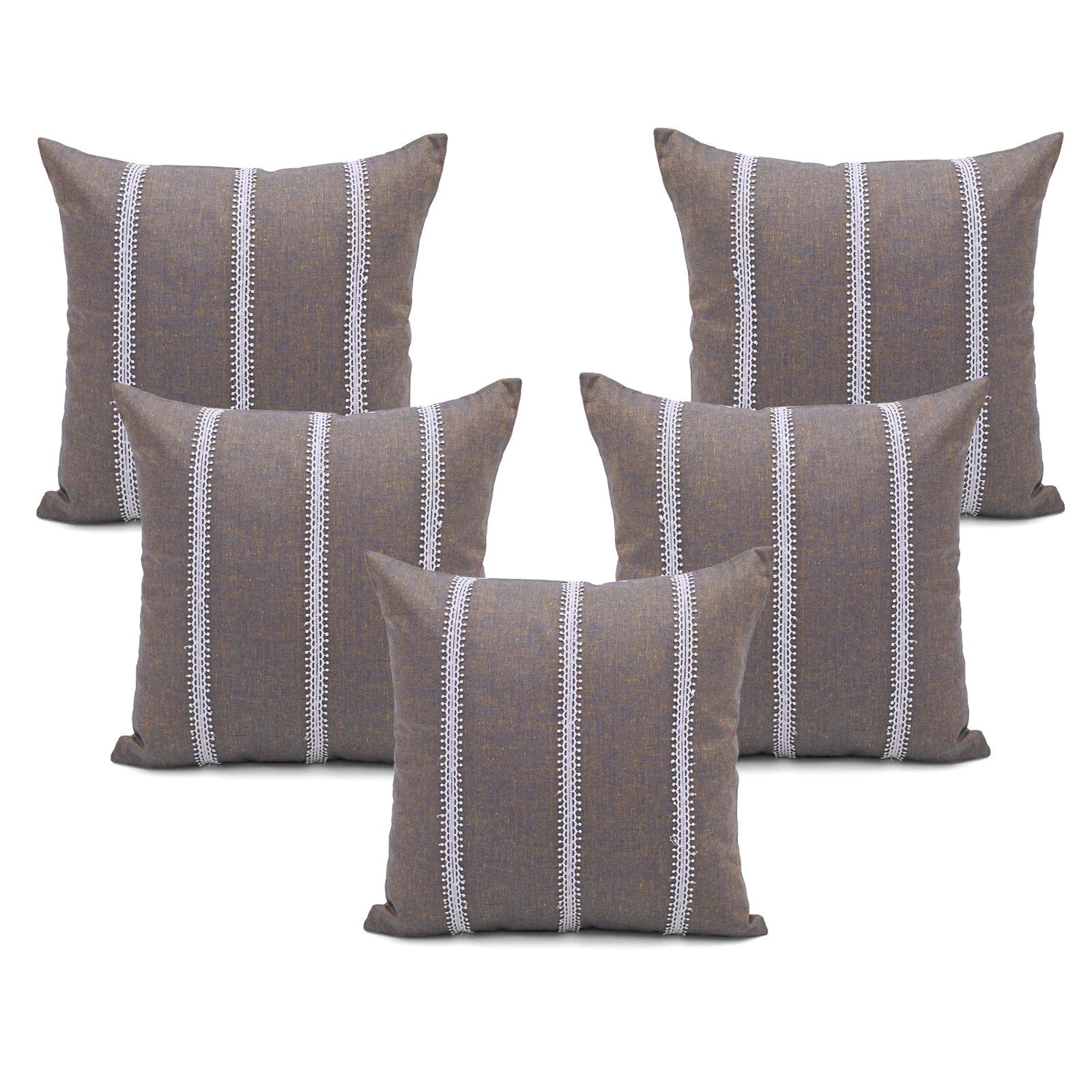 Cushion Case Cotton Pillow Cover Home Sofa Couch Bed Decor Square Covers Set 5