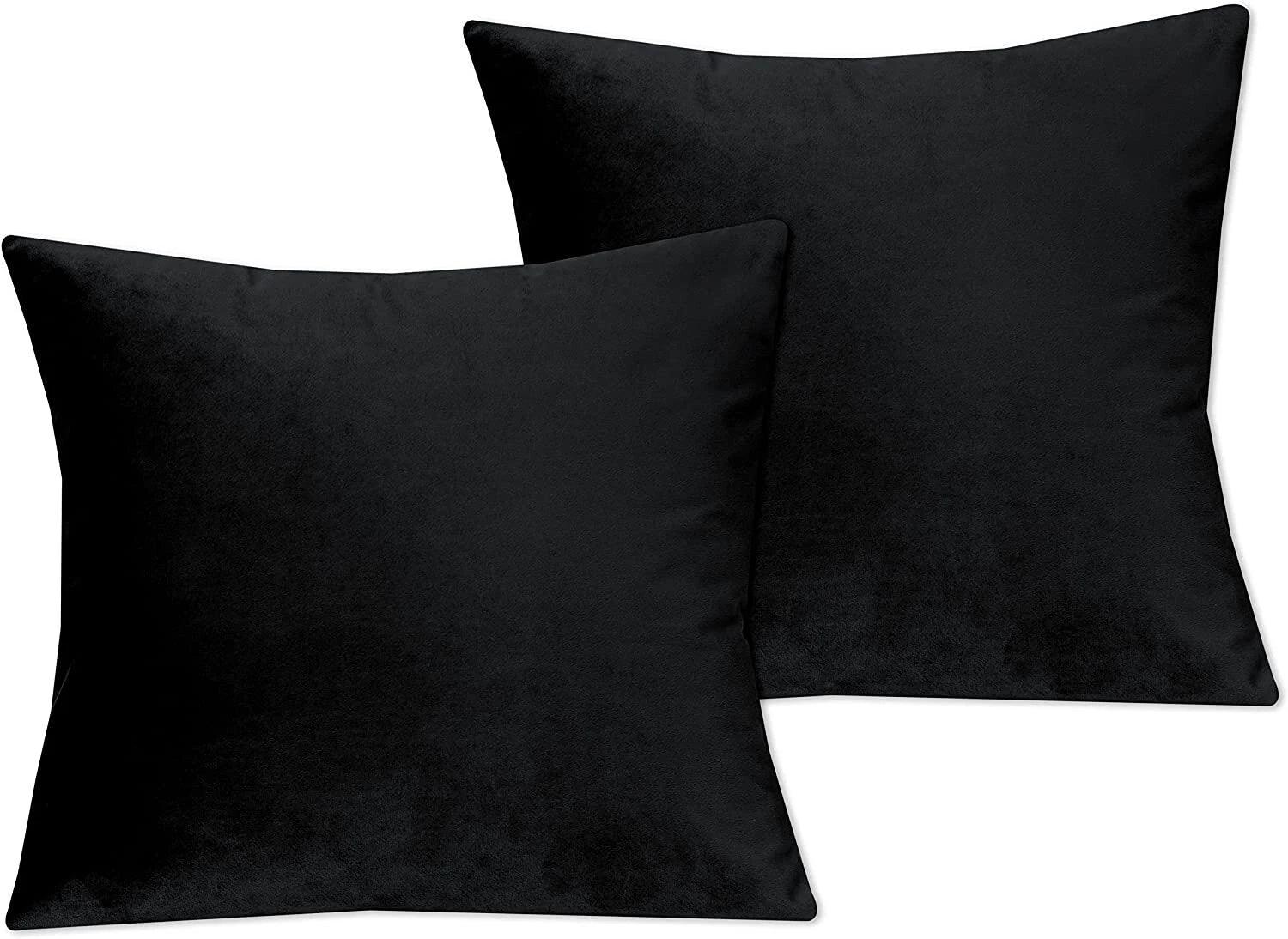 Crushed Cushion Covers or Velvet Cushions 18 x 18 Set of 2 Pair Bed Sofa Pillow