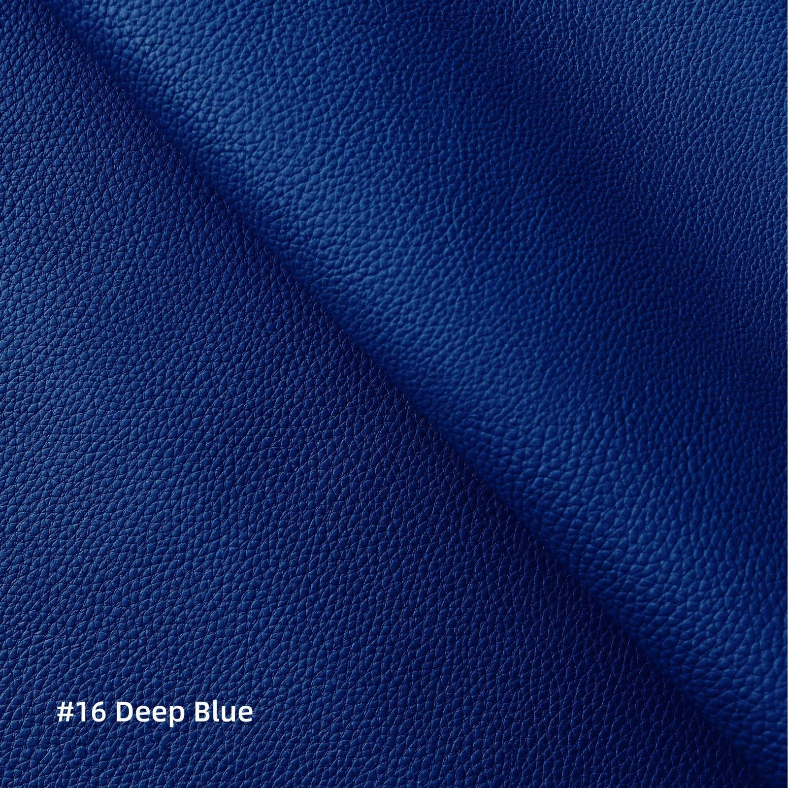 Pb016 Cushion Cover*Deep Blue*Faux Leather synthetic Litchi Skin Box Sofa Seat