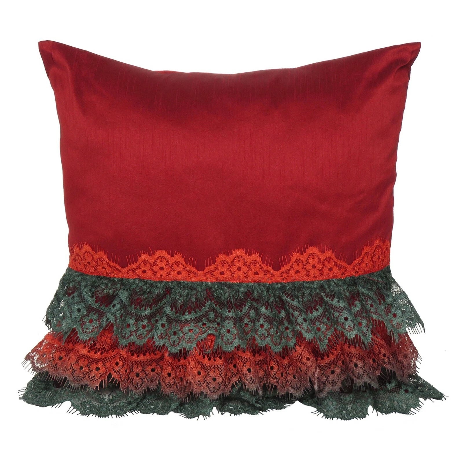 Cushion Cover Throw Pillow Cases Ruffle Lace Soft Red Sofa Chair Bed Couch Cover