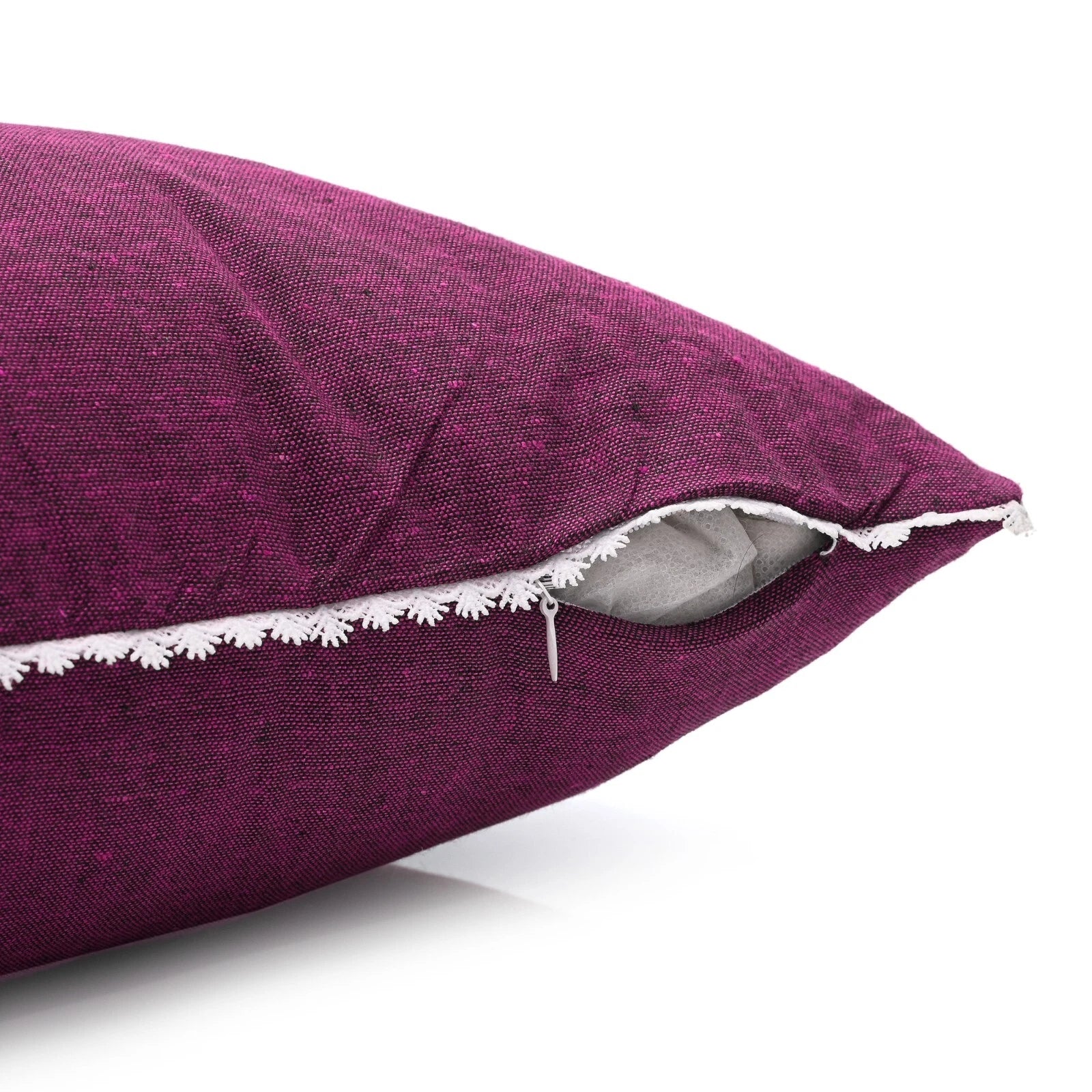 Cushion Covers Case Cotton Throw Pillow Cover Sofa Home Decor Solid with Lace-S5