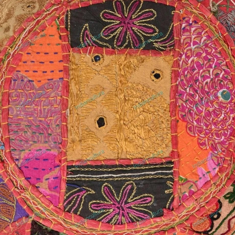 Ethnic Cushion Cover Indian Handmade Patchwork Hippie Sofa Car Pillow Case