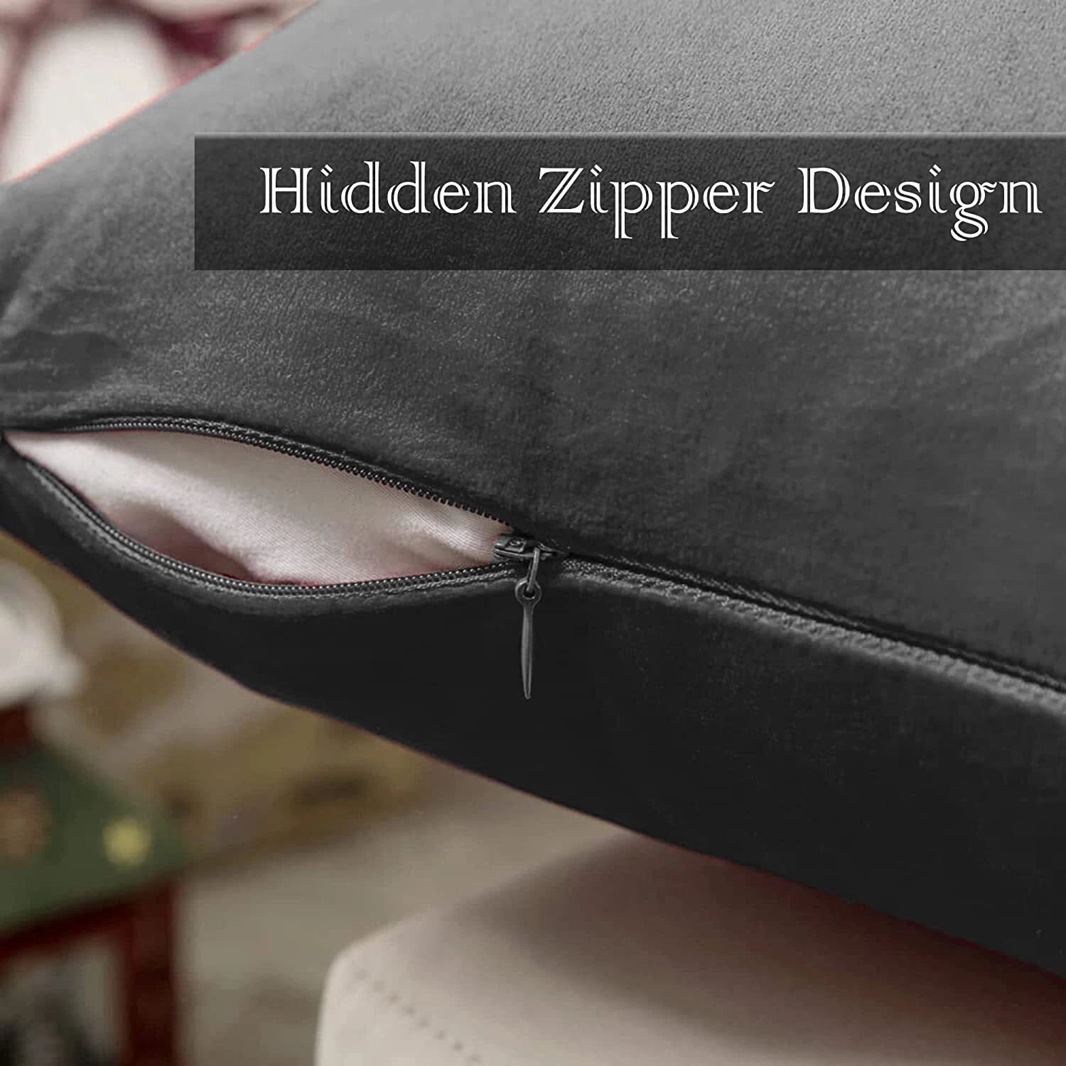 Crushed Cushion Covers or Velvet Cushions 18 x 18 Set of 2 Pair Bed Sofa Pillow