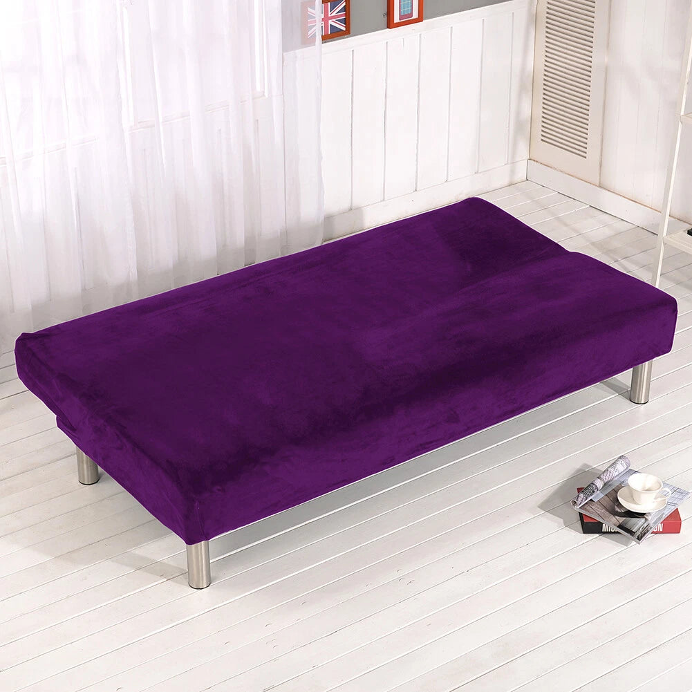 Armless Futon Sofa Bed Cover Full Size Thicker Plush Sofa Slipcover orPillowcase