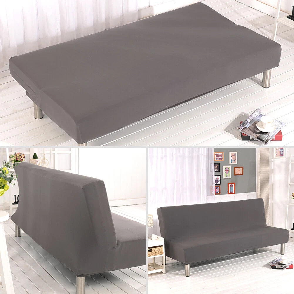 Armless Sofa Cover Stretch Slipcover Furniture Protector Slipcover + Pillowcase