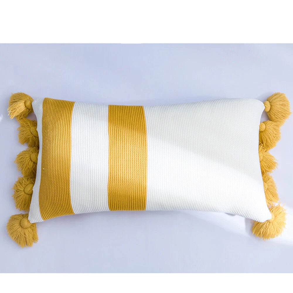 Knitted Throw Pillowcase Sofa Office Waist Cushion Soft Pillow Cover Home Decor