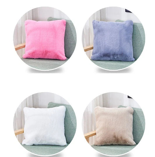 Fluffy Faux Fur Shaggy Soft Sofa Bed Home Car Decor Pillow Case Cushion Cover