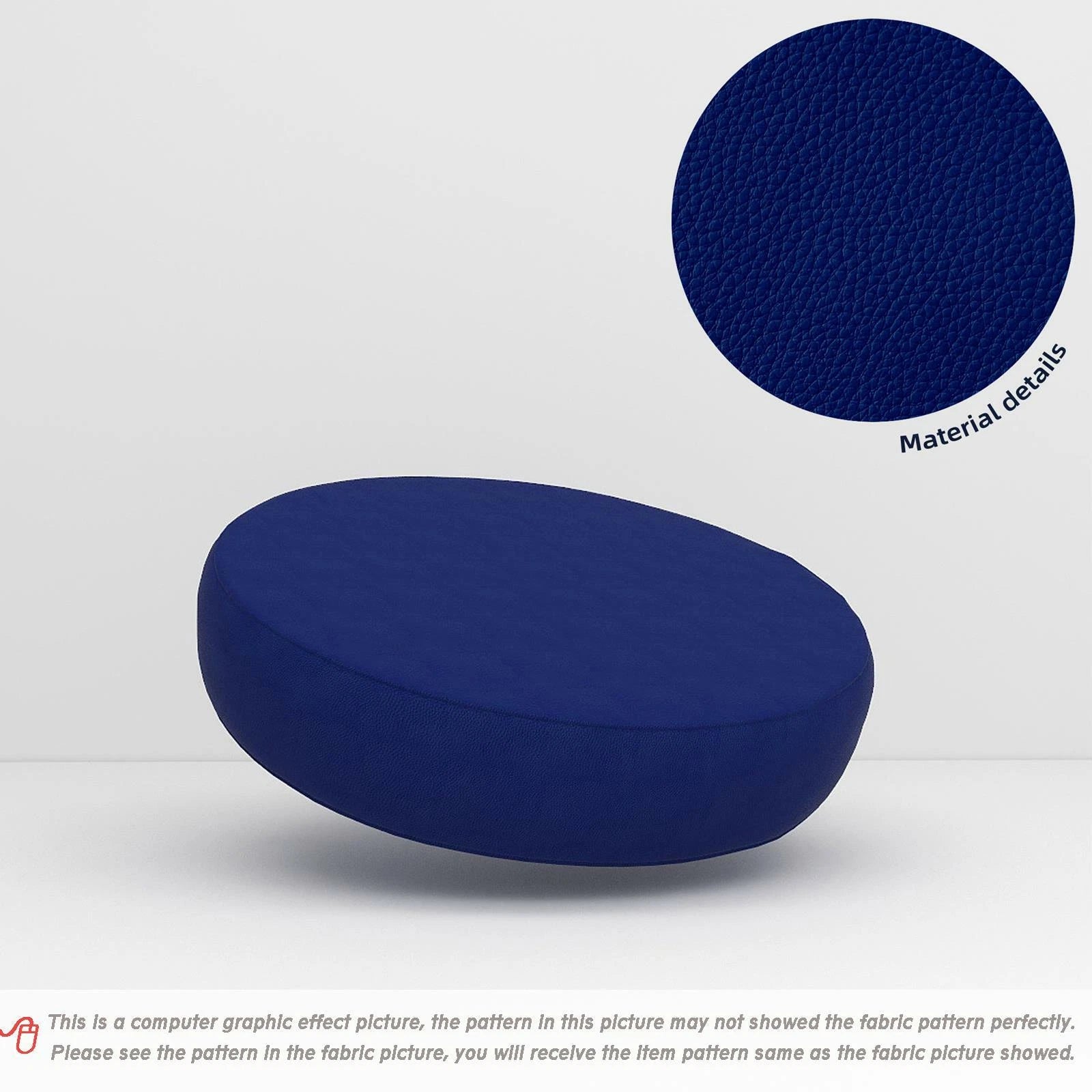 Pb016 Cushion Cover*Deep Blue*Faux Leather synthetic Litchi Skin Box Sofa Seat