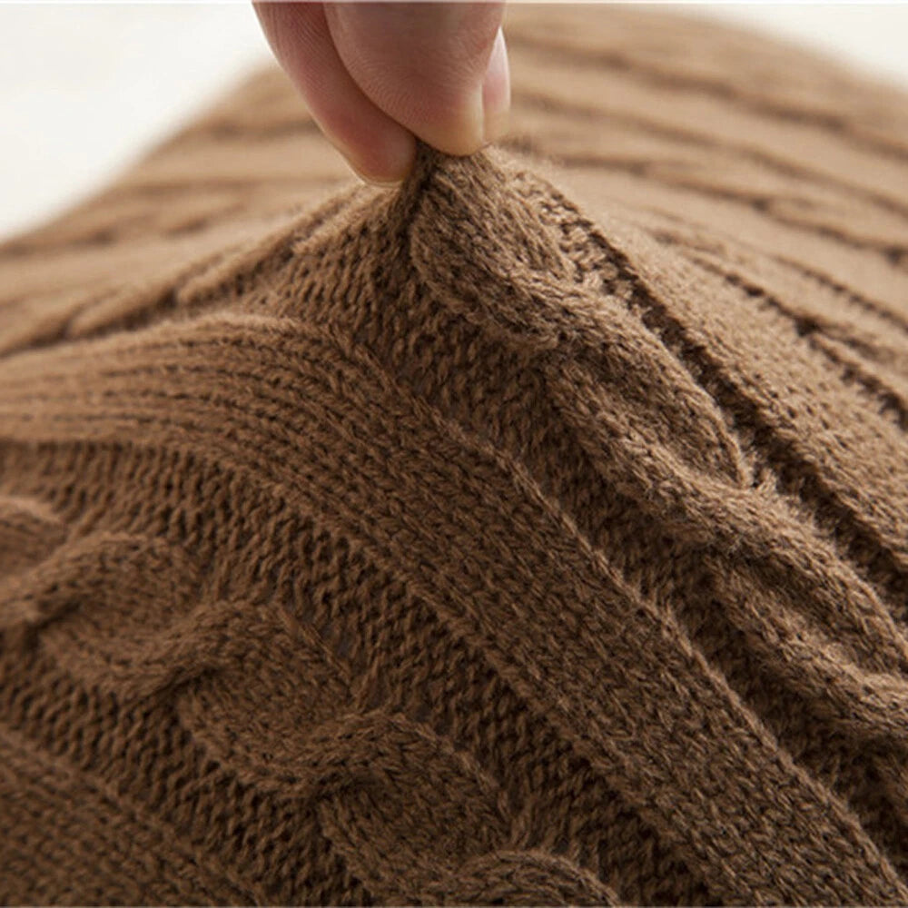 Soft Knitted Cushion Pillow Case Pillows Covers Sofa Bed Office Throw Home Decor