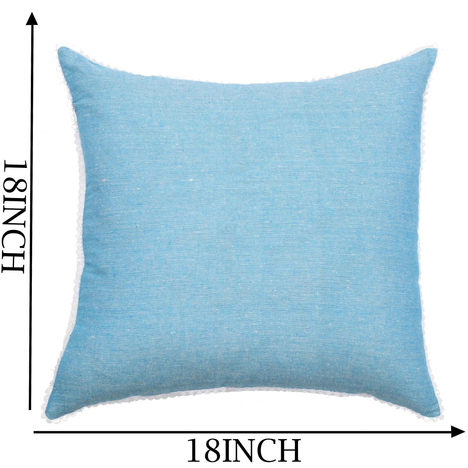 Cotton Cushion Cover Home Sofa Decor Throw Pillow Case Covers Solid with Lace