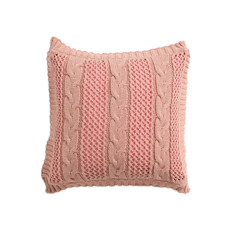 Square Knitted Pillowcase Sofa Bed Throw Waist Cushion Cover Office Pillow Case