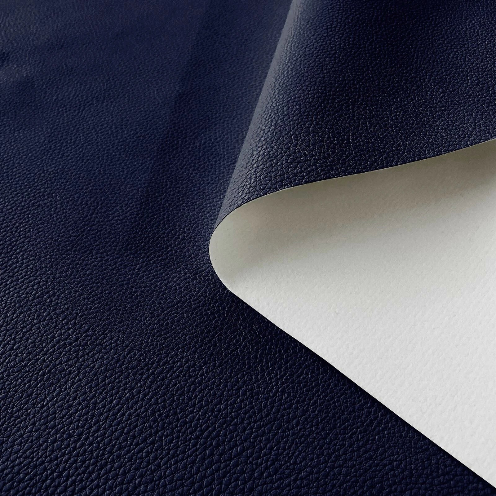 Pb014 Cushion Cover*Dark Navy Blue*Faux Leather synthetic Litchi Skin Sofa Seat