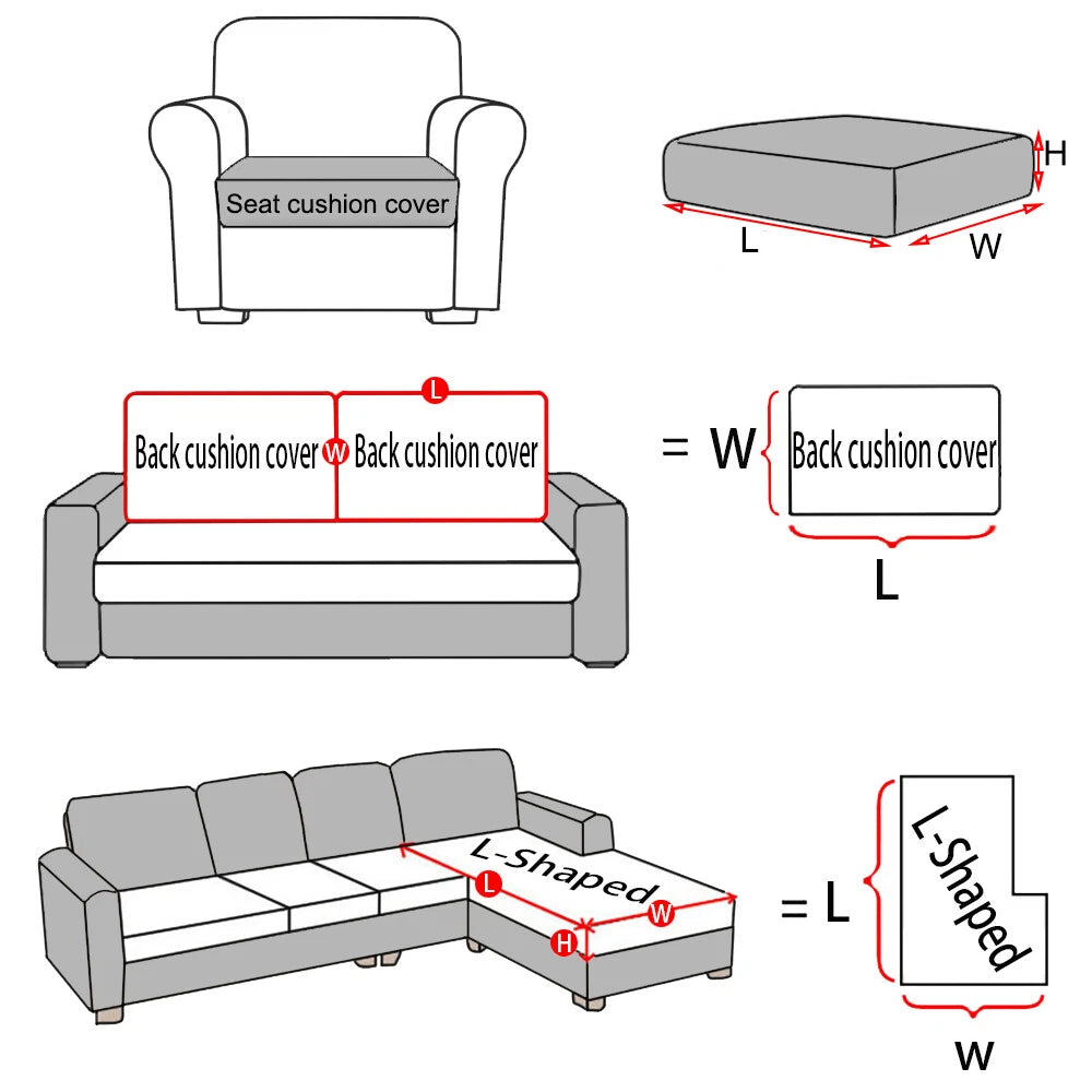1 2 3 4 Seater PU Leather Sofa Cushion Cover Waterproof Sofa Couch Seat Cover