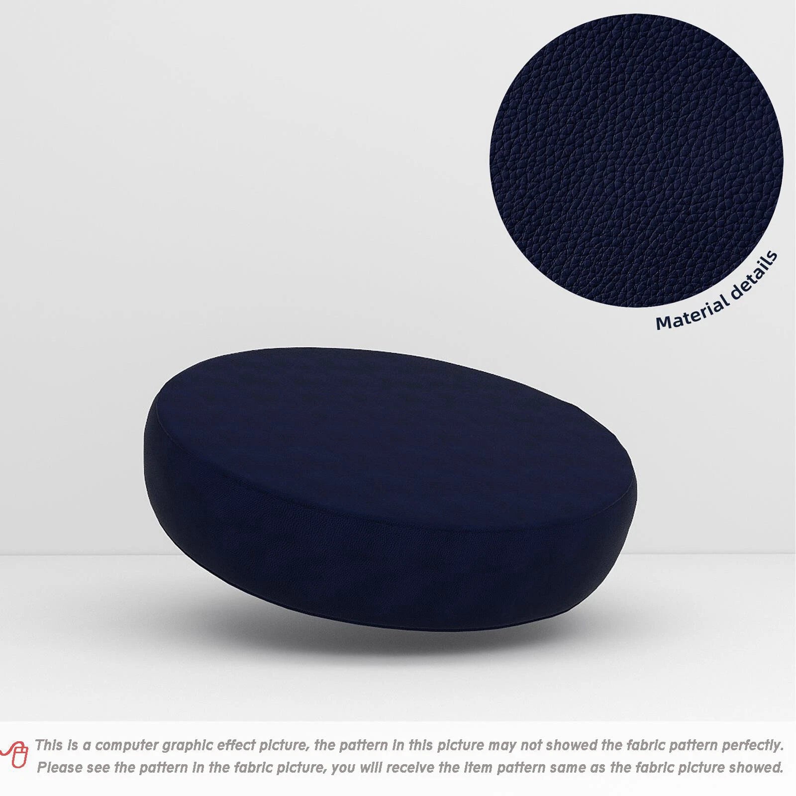 Pb014 Cushion Cover*Dark Navy Blue*Faux Leather synthetic Litchi Skin Sofa Seat